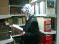 An Islamic student visits Catholic library